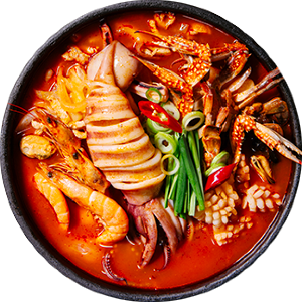 Whole Squid Seafood Jjamppong Soup